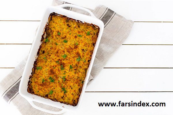طرز تهیه پای شپرد بوقلمون با تزیین گلکلم برای بیماران دیابتی